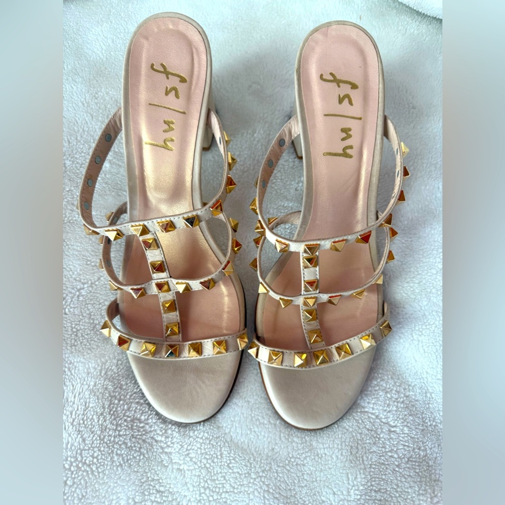 French Sole Studded Heels